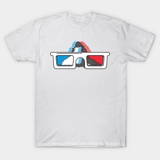 Retro 3D Mountain T-Shirt